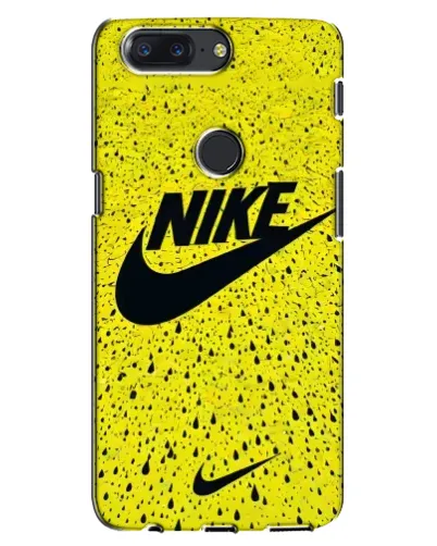 Чехол для OnePlus 5T с картинкой «Желтый текстурный Nike»