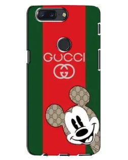 Чехол для OnePlus 5T с картинкой «Gucci — полосы и Микки»