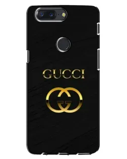 Чехол для OnePlus 5T с картинкой «Золотой логотип Gucci»