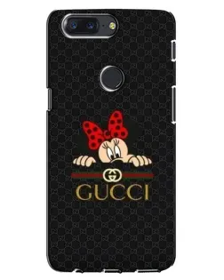 Чехол для OnePlus 5T с картинкой «Минни Маус Gucci — черный»