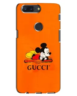 Чехол для OnePlus 5T с картинкой «Микки Маус Gucci — оранж» Чехол для OnePlus 5T с картинкой «Микки Маус Gucci — оранж»