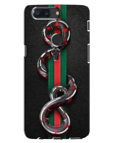 Чехол для OnePlus 5T с картинкой «Gucci — змея на полосе» Чехол для OnePlus 5T с картинкой «Gucci — змея на полосе»