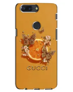 Чехол для OnePlus 5T с картинкой «Gucci — золотые бабочки» Чехол для OnePlus 5T с картинкой «Gucci — золотые бабочки»