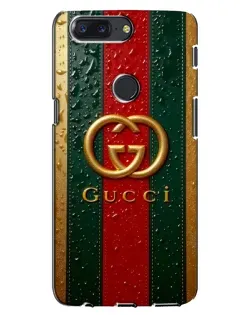 Чехол для OnePlus 5T с картинкой «Gucci — фирменная полоса и золото» Чехол для OnePlus 5T с картинкой «Gucci — фирменная полоса и золото»