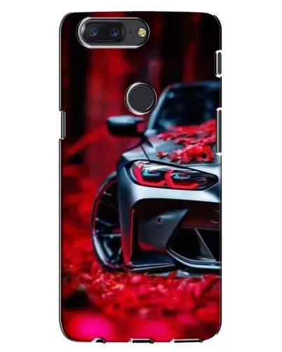 Чохол для OnePlus 5T з картинкою «Спортивна BMW та квіти»