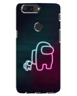 Чохол для OnePlus 5T з картинкою «Among Us неон-арт»