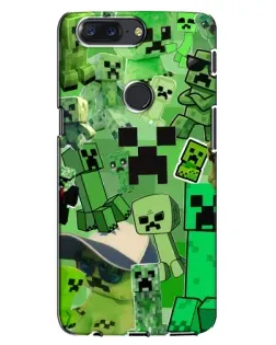 Чохол для OnePlus 5T з картинкою «Кріпери Minecraft»