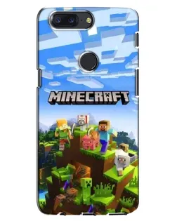 Чохол для OnePlus 5T з картинкою «Minecraft класичний світ»