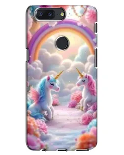 Чохол для OnePlus 5T з картинкою «Веселка і єдинороги»