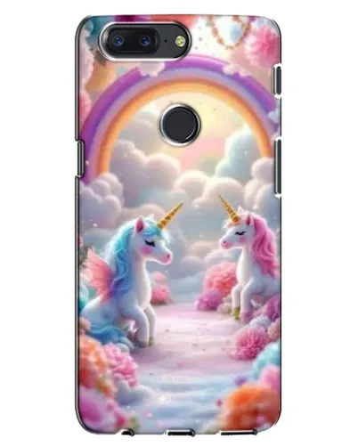 Чохол для OnePlus 5T з картинкою «Веселка і єдинороги»