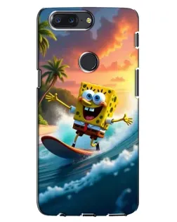 Чохол для OnePlus 5T з картинкою «Губка Боб серфінгіст»
