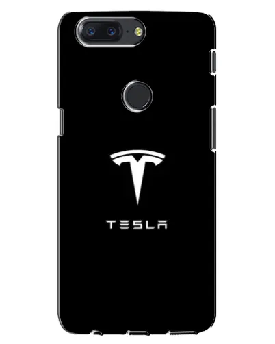 Чохол для OnePlus 5T з картинкою «Tesla White Logo»