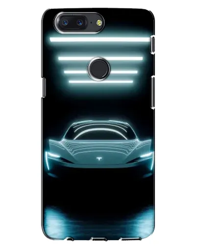 Чохол для OnePlus 5T з картинкою «Tesla в неоні»