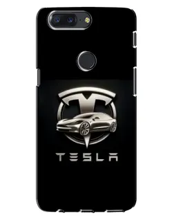 Чохол для OnePlus 5T з картинкою «Tesla — срібне авто» Чохол для OnePlus 5T з картинкою «Tesla — срібне авто»