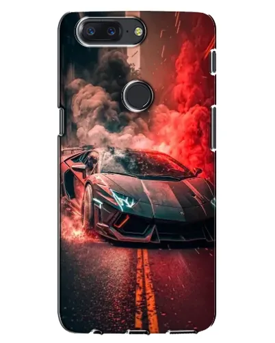 Чохол для OnePlus 5T з картинкою «Lamborghini червоний дим»