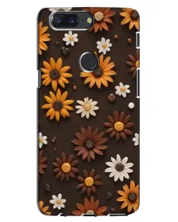 Чохол для OnePlus 5T з картинкою «Візерунок з маленьких соняшників»