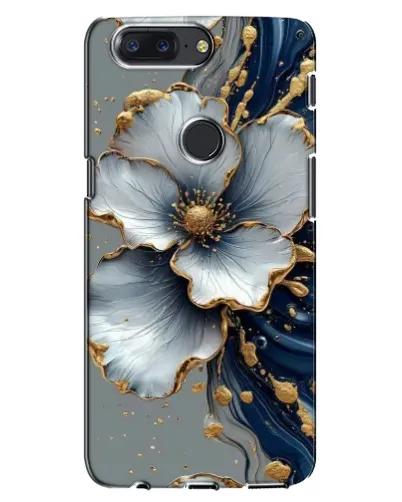 Чохол для OnePlus 5T з картинкою «Біла квітка та золотий флюїд» Чохол для OnePlus 5T з картинкою «Біла квітка та золотий флюїд»