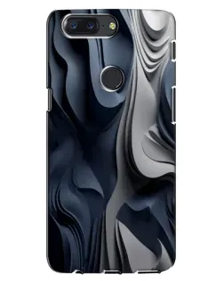 Чехол для OnePlus 5T с картинкой «Объемные синие складки»