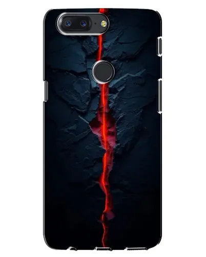 Чехол для OnePlus 5T с картинкой «Kрасная лавовая трещина»