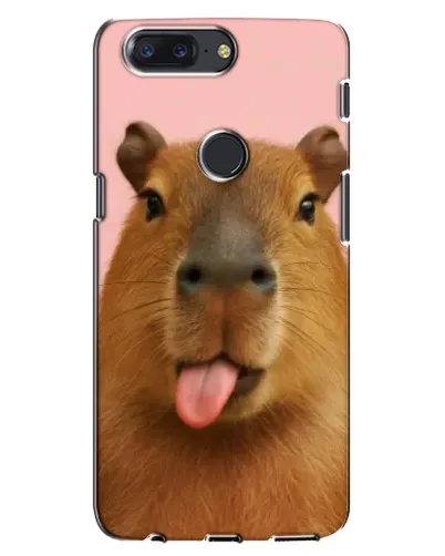 Чехол для OnePlus 5T с картинкой «Капибара с языком»