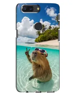 Чехол для OnePlus 5T с картинкой «Капибара на море»