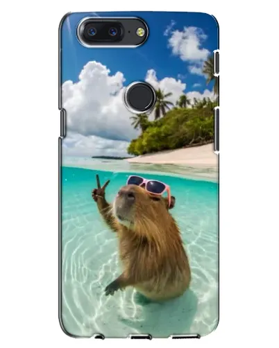 Чехол для OnePlus 5T с картинкой «Капибара на море»