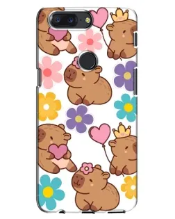 Чехол для OnePlus 5T с картинкой «Цветочный паттерн капибар»