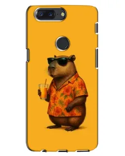 Чехол для OnePlus 5T с картинкой «Капибара на отдыхе»