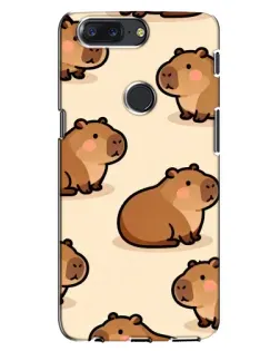 Чехол для OnePlus 5T с картинкой «Паттерн милых капибар»