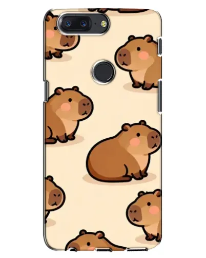 Чехол для OnePlus 5T с картинкой «Паттерн милых капибар»