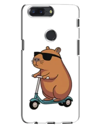 Чехол для OnePlus 5T с картинкой «Капибара на самокате»
