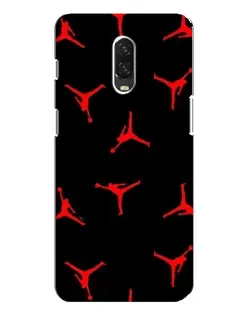 Чохол для OnePlus 6T з картинкою «Jordan Red Pattern»