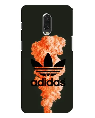 Чохол для OnePlus 6T з картинкою «Помаранчевий дим Adidas»