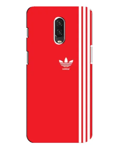 Чохол для OnePlus 6T з картинкою «Червоний мінімалізм Adidas»