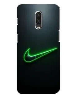 Чохол для OnePlus 6T з картинкою «Неоновий контур Nike»