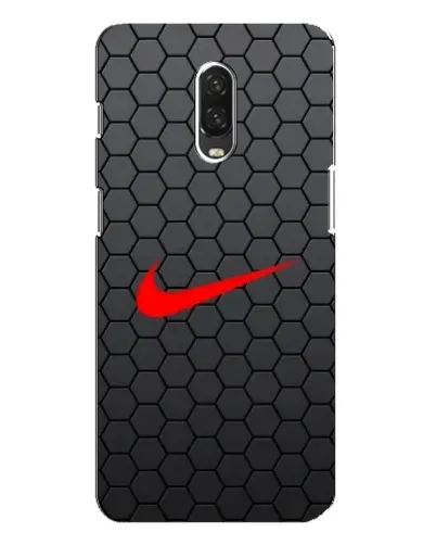 Чехол для OnePlus 6T с картинкой «Nike — карбоновая сетка»