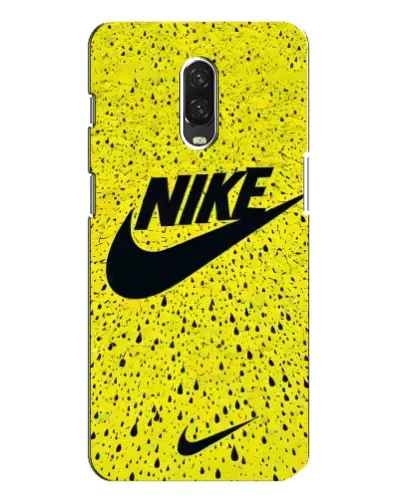 Чехол для OnePlus 6T с картинкой «Желтый текстурный Nike»