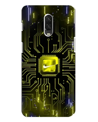 Чехол для OnePlus 6T с картинкой «Nike — золотая искра»
