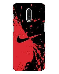 Чехол для OnePlus 6T с картинкой «Красные брызги Nike» Чехол для OnePlus 6T с картинкой «Красные брызги Nike»