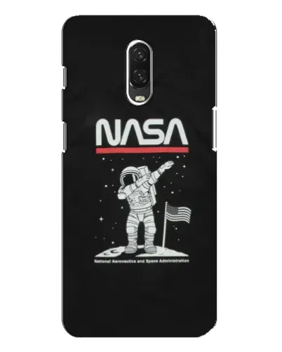 Чохол для OnePlus 6T з картинкою «NASA — крокуємо по Місяцю» Чохол для OnePlus 6T з картинкою «NASA — крокуємо по Місяцю»