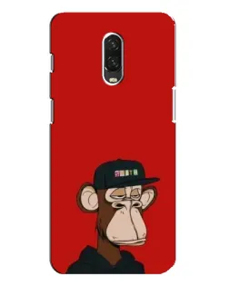 Чохол для OnePlus 6T з картинкою «Bored Ape — червоний фон»