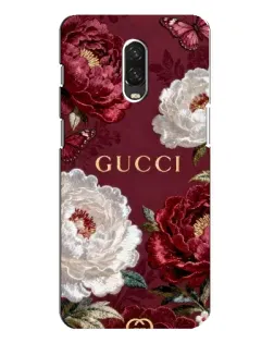 Чохол для OnePlus 6T з картинкою «Gucci — бордові троянди»