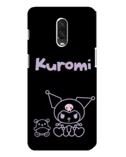 Чехол для OnePlus 6T с картинкой «Kuromi — черный минимализм»