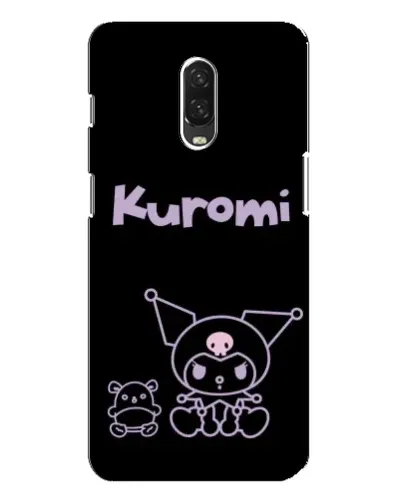 Чехол для OnePlus 6T с картинкой «Kuromi — черный минимализм»