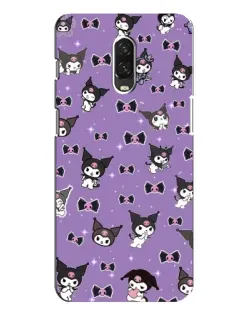 Чехол для OnePlus 6T с картинкой «Kuromi — паттерн»