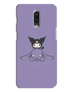 Чехол для OnePlus 6T с картинкой «Kuromi на лиловом фоне»