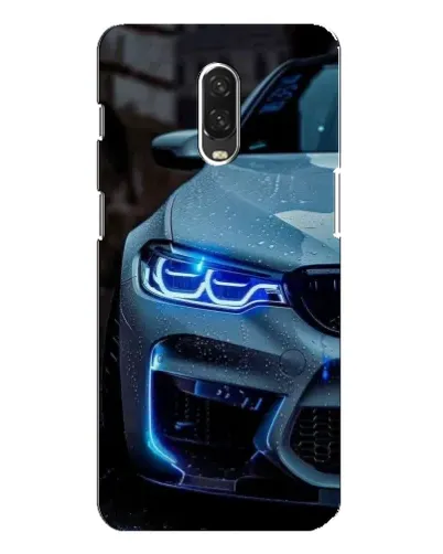 Чохол для OnePlus 6T з картинкою «Погляд BMW з синіми фарами»