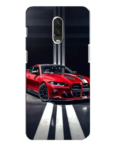 Чохол для OnePlus 6T з картинкою «Червона BMW на дорозі»