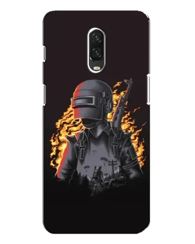 Чохол для OnePlus 6T з картинкою «PUBG — вогняний силует»