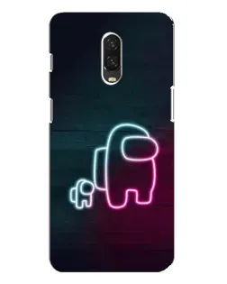 Чехол для OnePlus 6T с картинкой «Among Us неон-арт» Чехол для OnePlus 6T с картинкой «Among Us неон-арт»